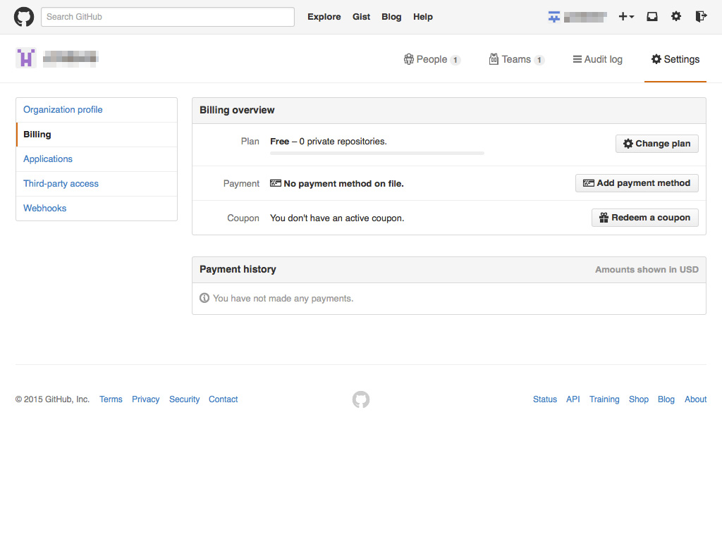 Organization Billing Settings
