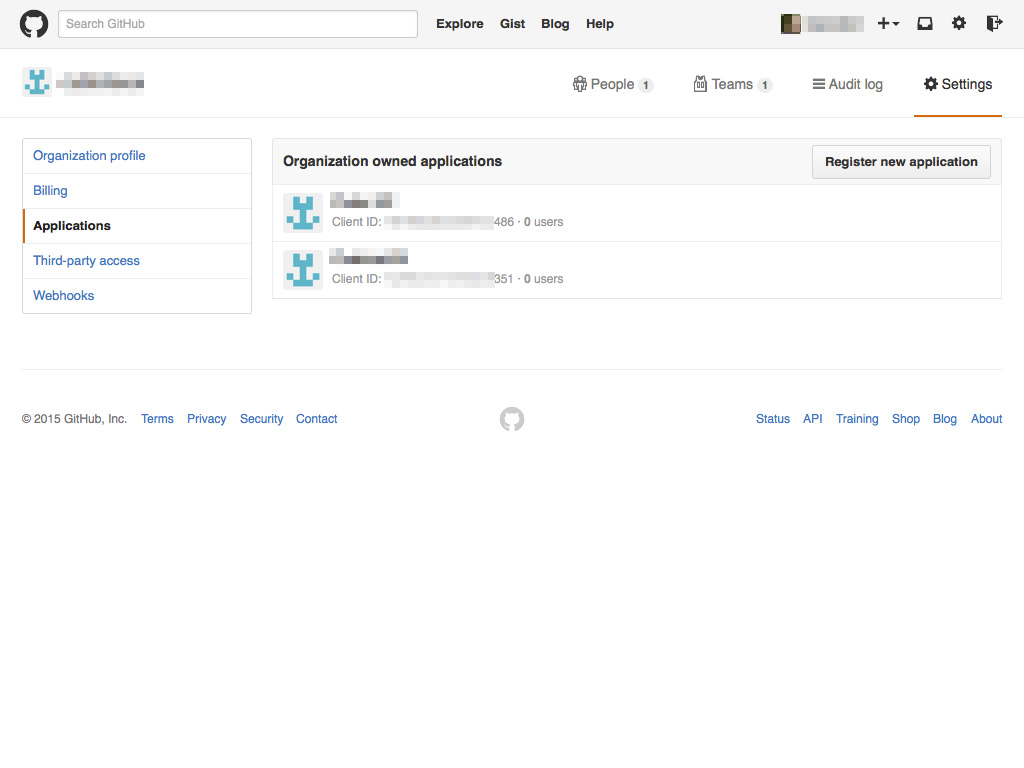 Organization Application Settings