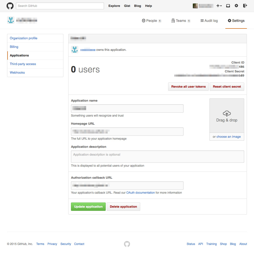 Organization Individual Application Settings