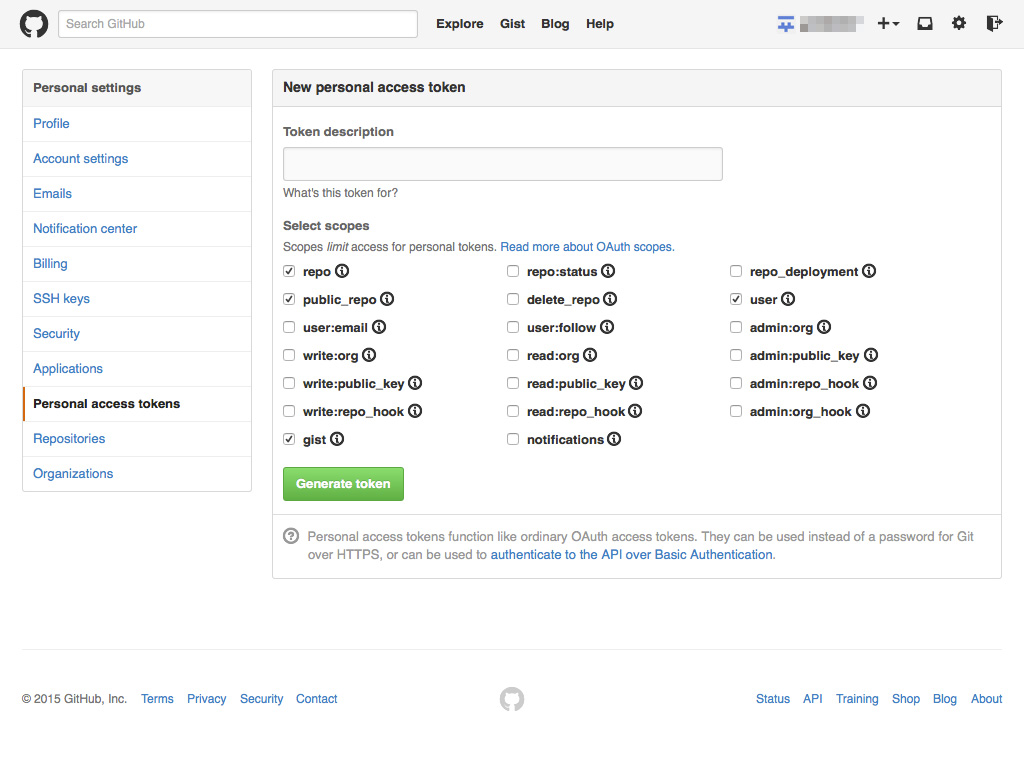 Personal Access Token
