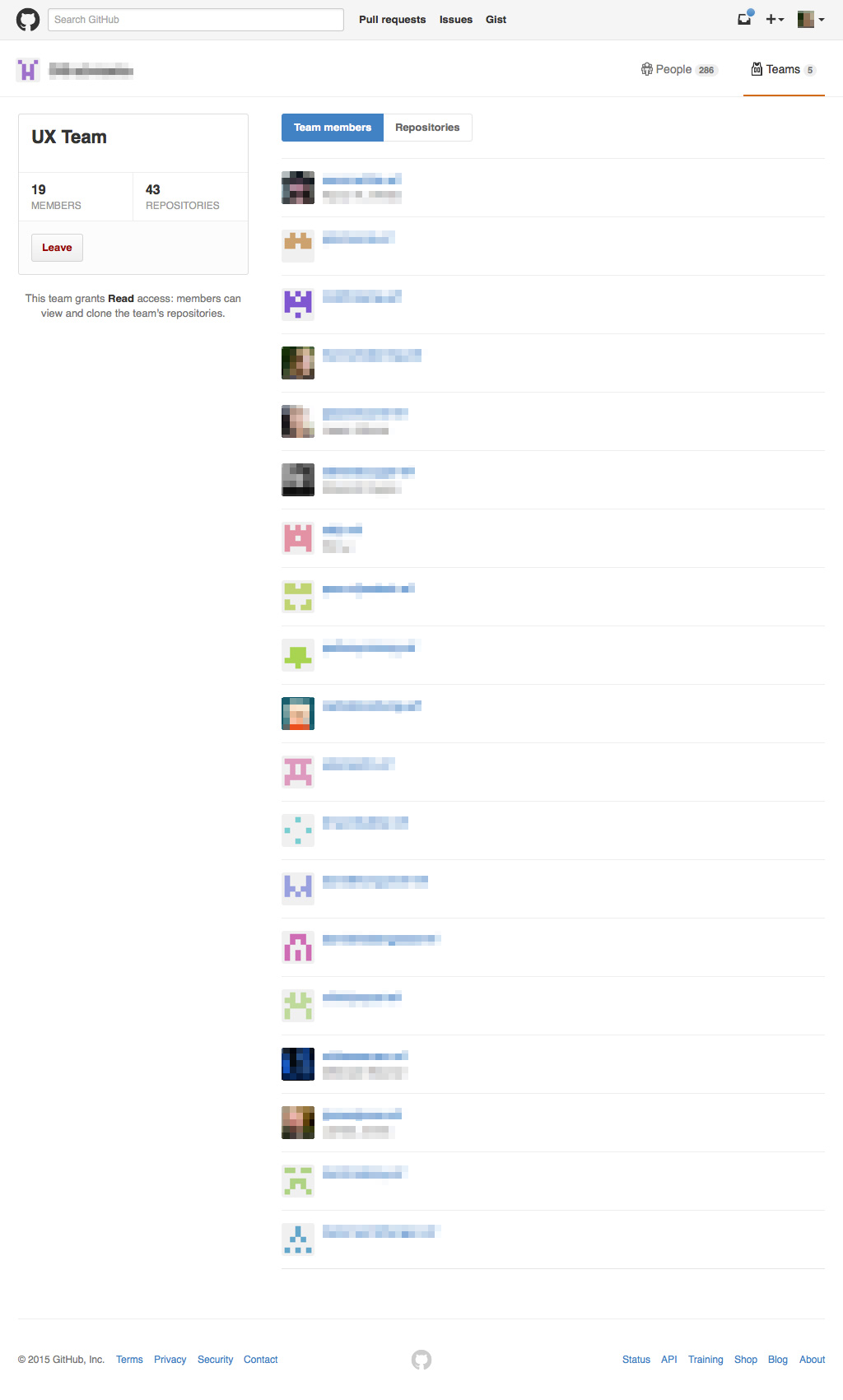 Organization Teams Members